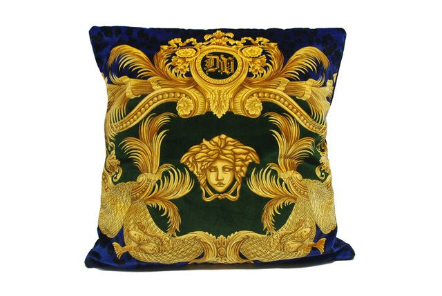 Throw Pillow Covers Custom-Made In Versace DV Blue Wild Animal Print 9-Piece Set