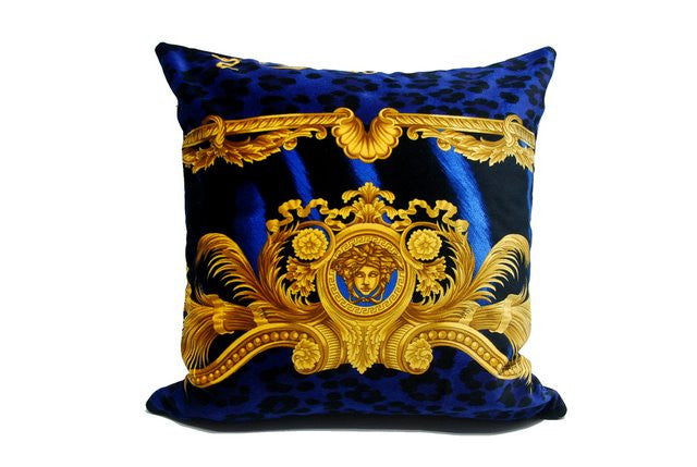 Throw Pillow Covers Custom-Made In Versace DV Blue Wild Animal Print 9-Piece Set