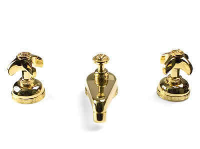 Versace Gold 3-Hole Wash Basin Set