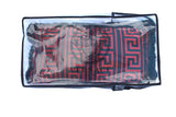 Versace Greek Key Jacquard Pillow 3-Piece Set -Black Red Rectangular 25cm x 45cm