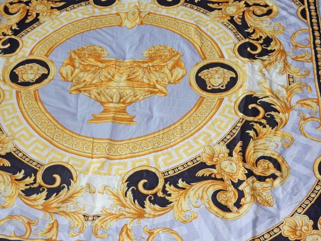 Versace La Coupe De Dieux Baroque Medusa King Size Comforter Grey Black