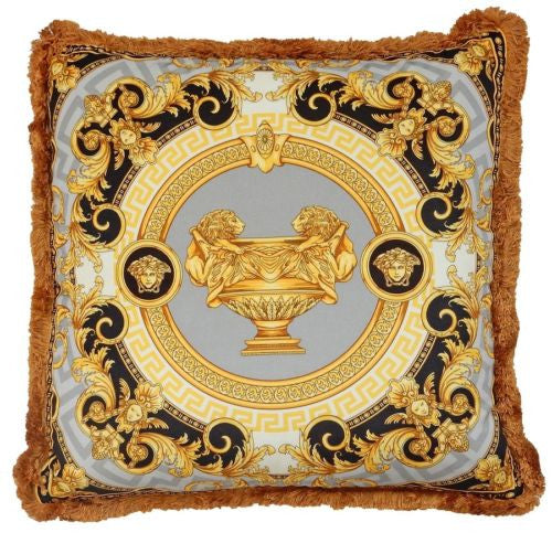 Versace La Coupe Des Dieux Medusa Pillow - Black Grey Gold -17.7 x 17.7