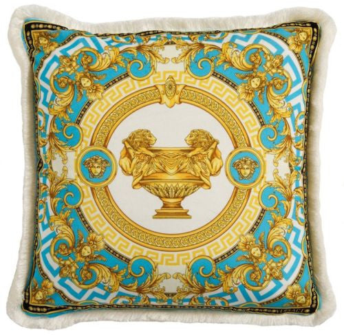 Versace La Coupe Des Dieux Medusa Pillow - Turquoise White 45cm x 45cm