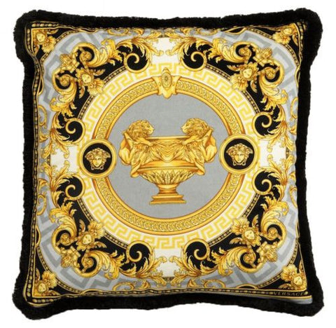 Versace La Coupe Des Dieux Medusa Pillow 45cm x 45cm -Black Grey