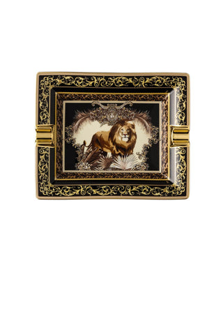 Versace Rosenthal La Regne William Lion Ashtray Rectangular 6.25" or 16cm