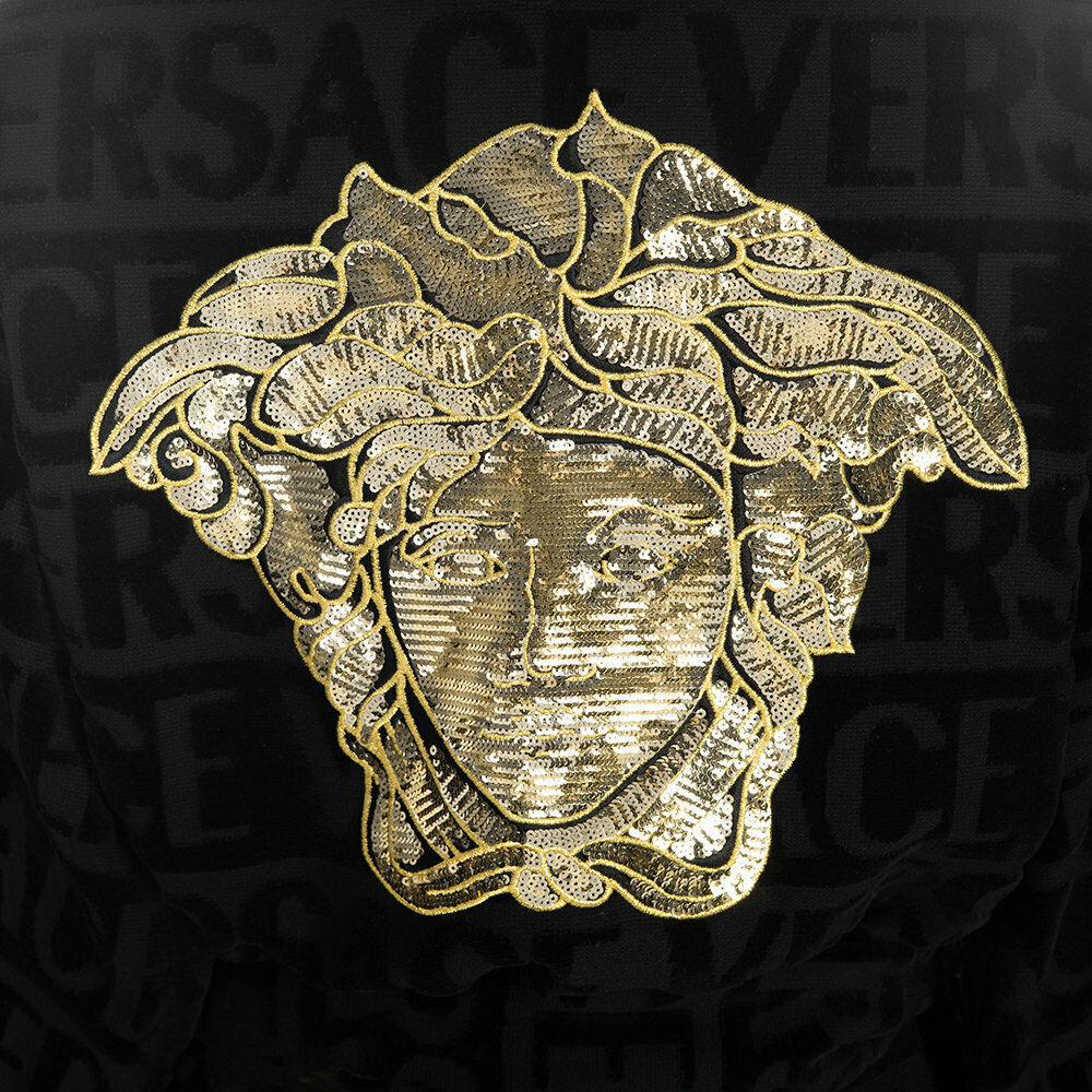 Versace Logomania Medusa Bathrobe - Black Medusa Sequined