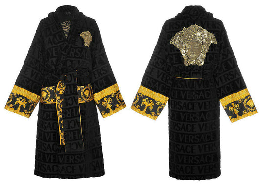 Versace Logomania Medusa Bathrobe - Black Medusa Sequined