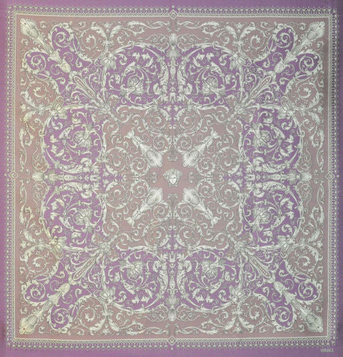 Versace Medusa Baroque Lilac Silk Upholstery Art Fabric - 140cmx140cm