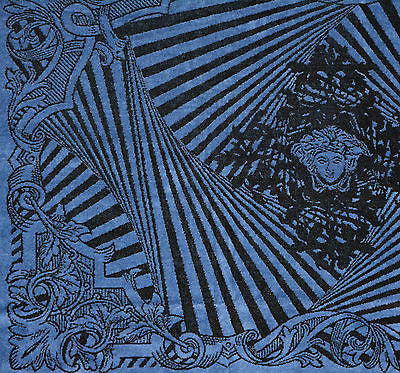 Versace Medusa Beach Towel Blue Black
