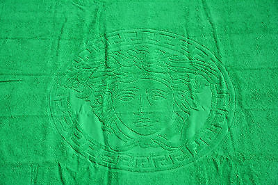 Versace Medusa Beach Towel Green