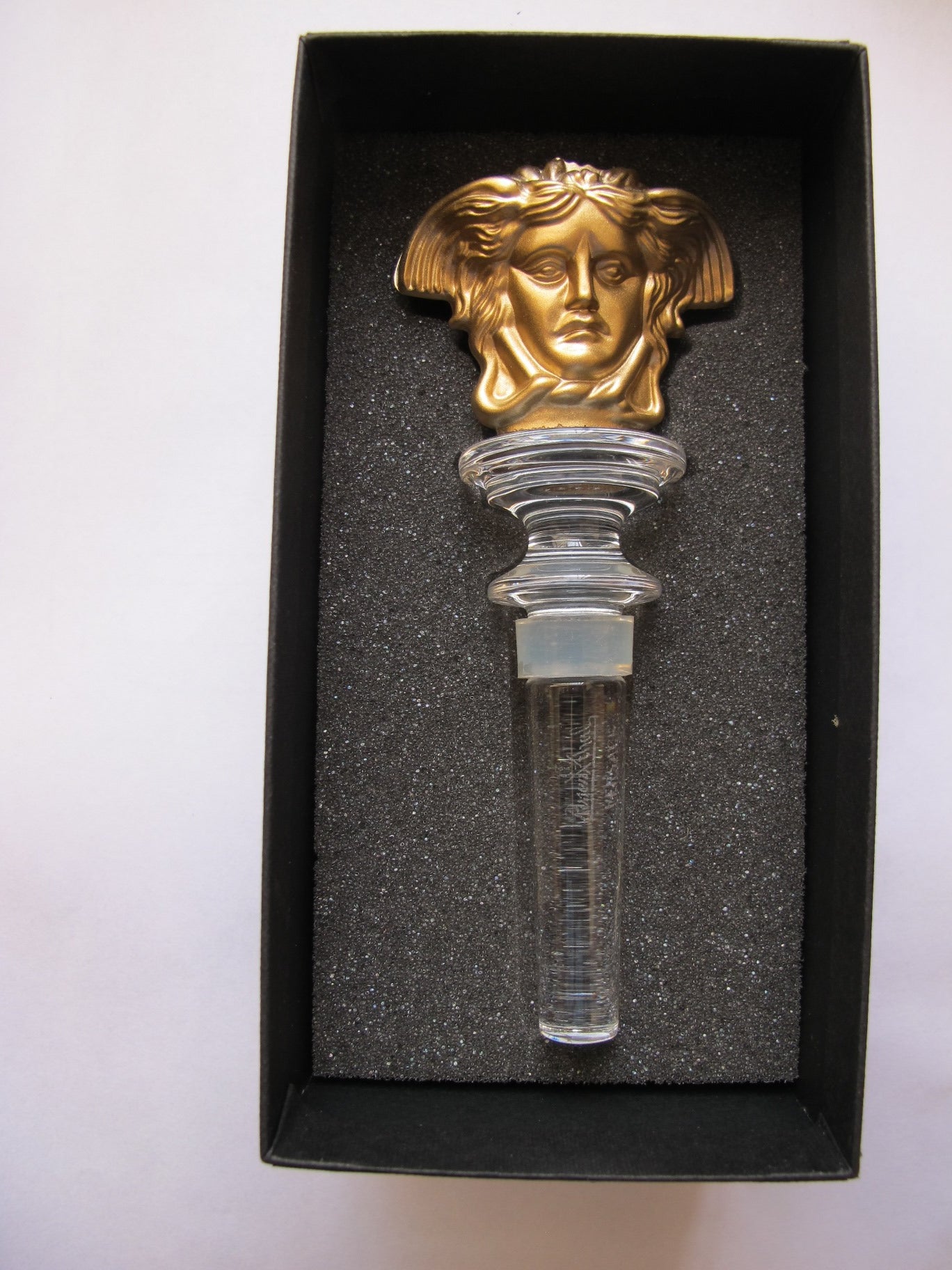 Versace Rosenthal Medusa Lumiere Bottle Stopper