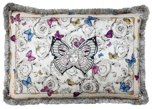 Versace Le Jardin Medusa Rectangular Pillow -Silk