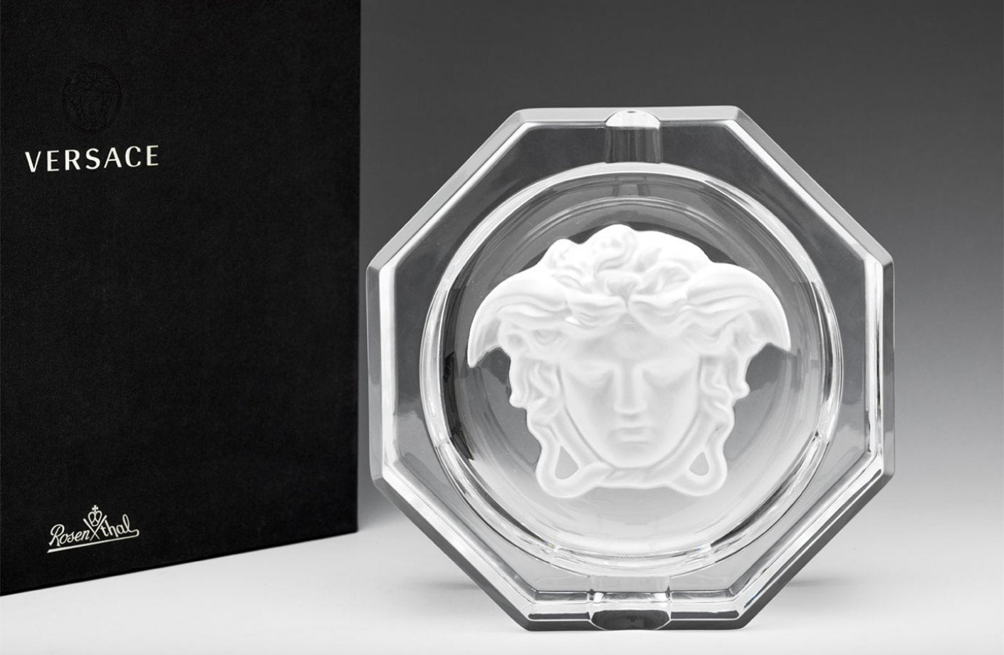 Versace Rosenthal Medusa Lumiere Ashtray 16cm or 6.3"