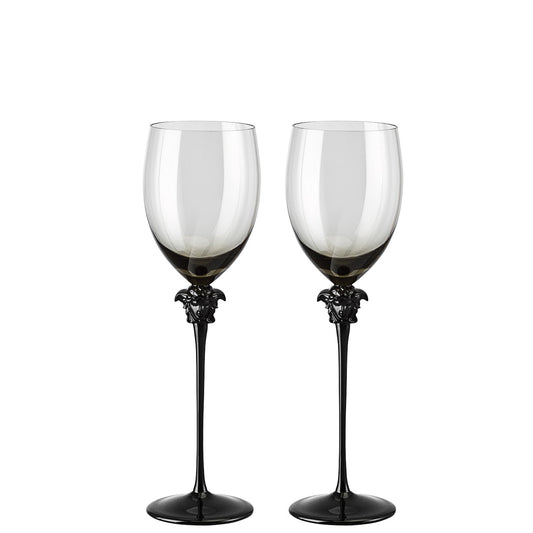 Versace Medusa Lumiere Haze Red Wine Glasses Pair