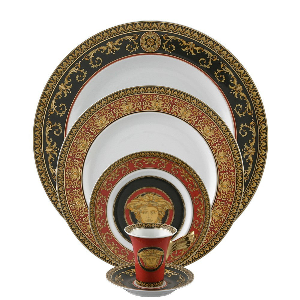 Versace Medusa Red Dinnerware 5-Piece Place Setting