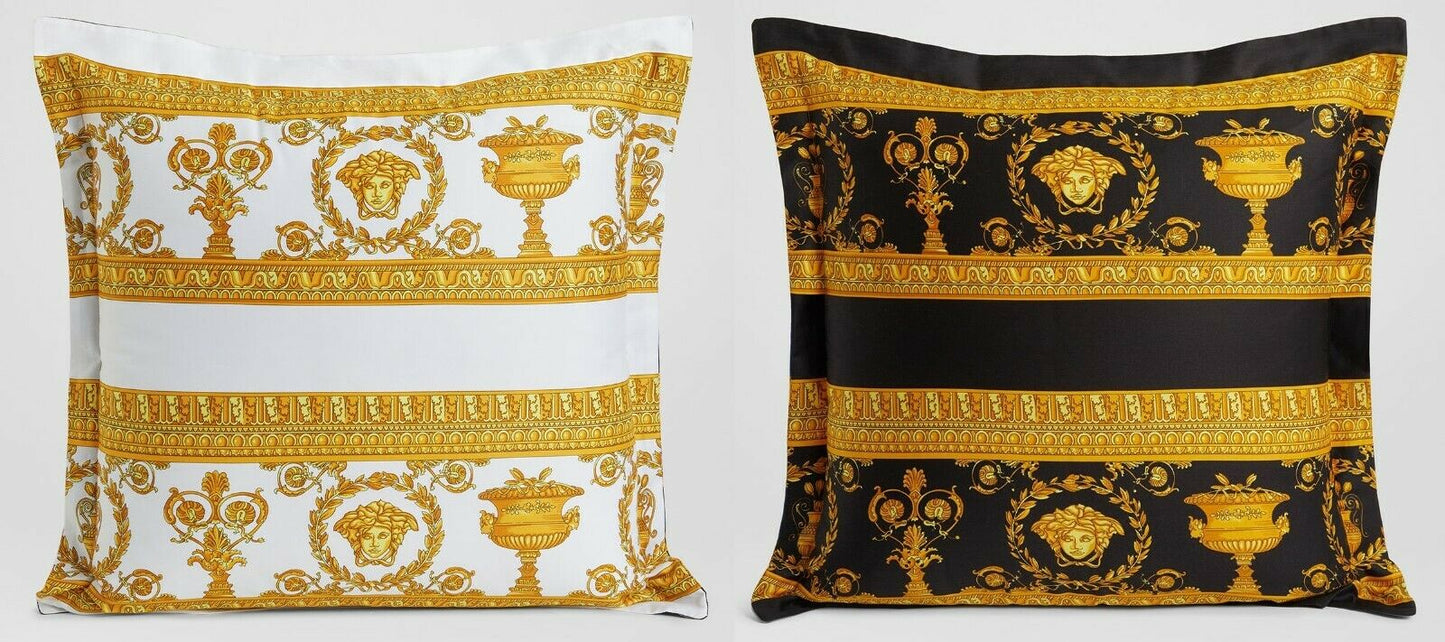 Versace Medusa Square Pillow - Reversible