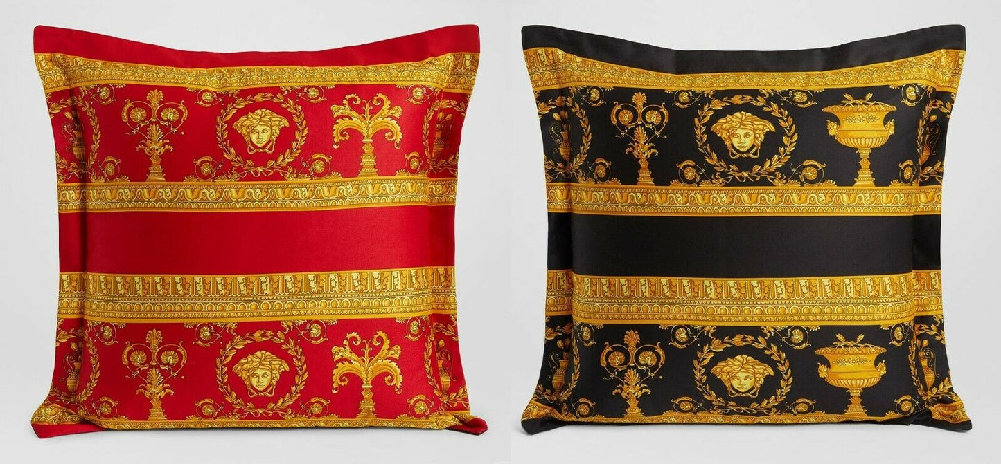 Versace Medusa Square Pillow - Reversible