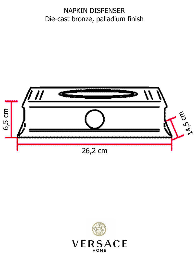 Versace Platinum Napkin Tissue Dispenser