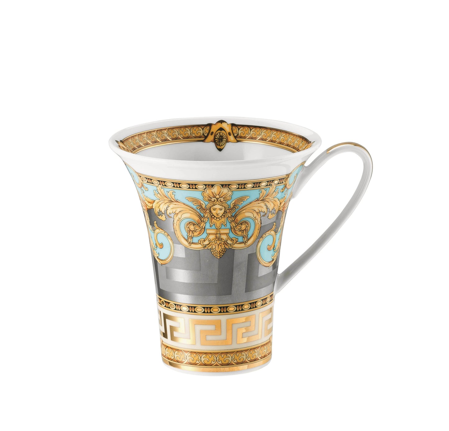 Versace Rosenthal Prestige Gala Le Bleu Cup & Saucer 4 Tall