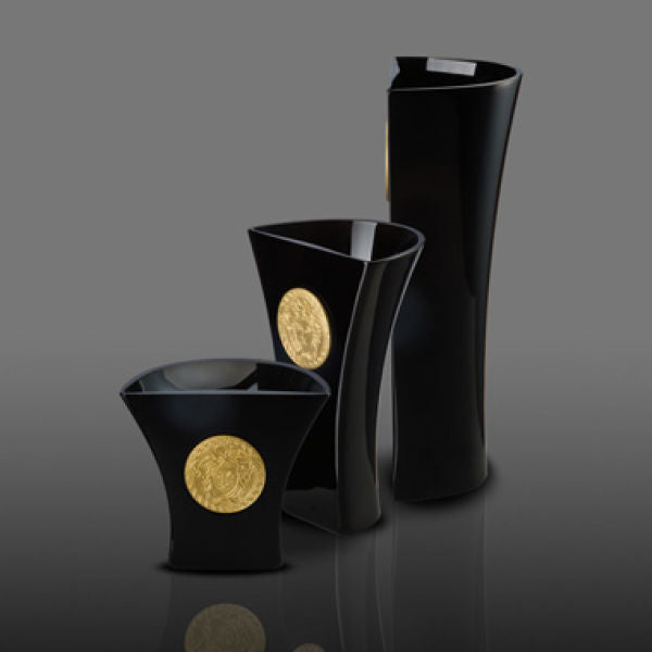 Versace Rosenthal Medusa Madness Vase - Black 28cm