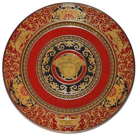 Versace Rosenthal Red Medusa Service Charger Plate - 12Pc. Set