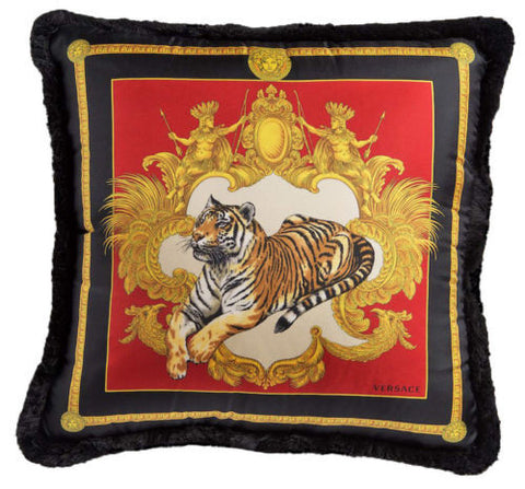 Versace Tiger Medusa Pillow Red Black 45cm x 45cm