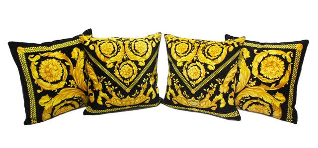 Versace Vanity Gold Barocco Custom-Made Pillow Covers 9-Piece Set