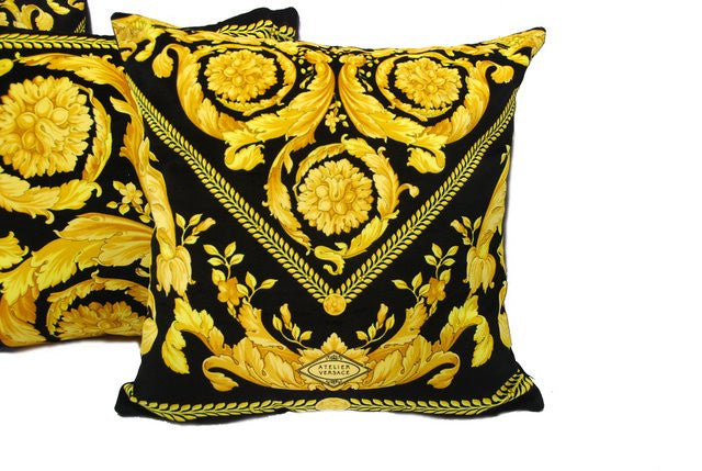 Versace Vanity Gold Barocco Custom-Made Pillow Covers 9-Piece Set