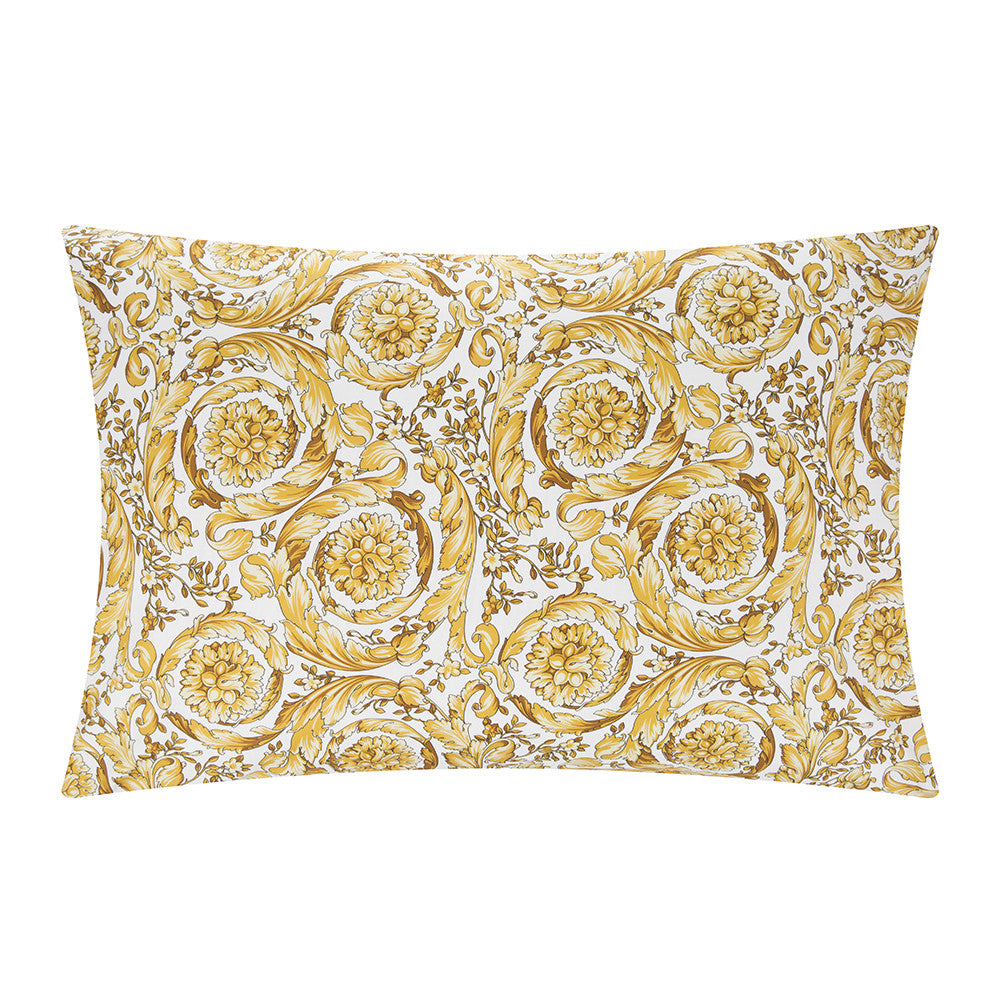 Versace Barocco Pillow Case Queen Size  2-Piece Set - White Plus 1 Pair Free