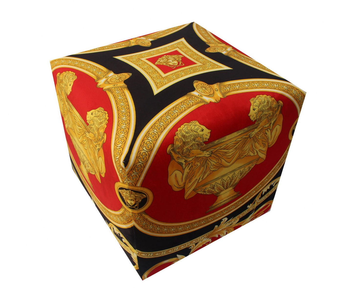 Ottoman Custom-Made Covered in Versace Velvet Fabric