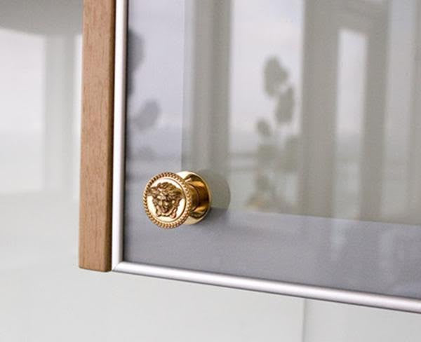 Versace Medusa All-Purpose Knobs In 24K Gold Plated - Pair