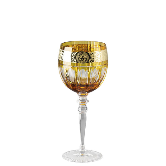 Versace Rosenthal Gala Prestige Amber Medusa Water Goblet