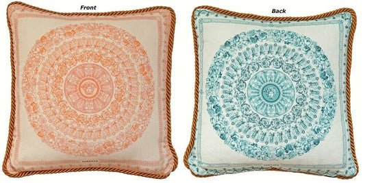 Versace Medusa Barocchino Pillow Rose/Blue